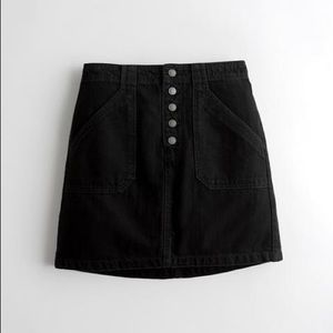 Hollister High-Rise Button-Up Denim Skirt